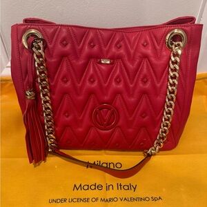 VALENTINO BY MARIO VALENTINO Luisa Diamond Stud Quilt Leather Tote Bag